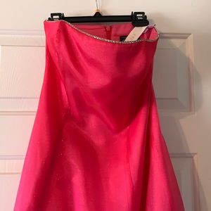 Hot pink glitter dress